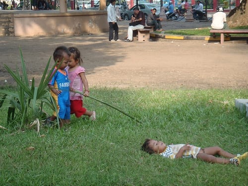 Street Kids Playing in Phnom Penh, Cambodia - Is Tourism in Cambodia Good?