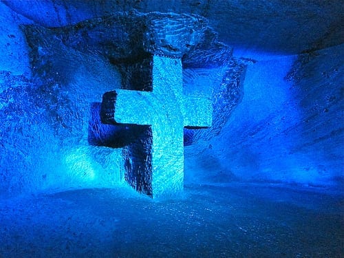 A Cross Carved from Salt at Zipaquirá