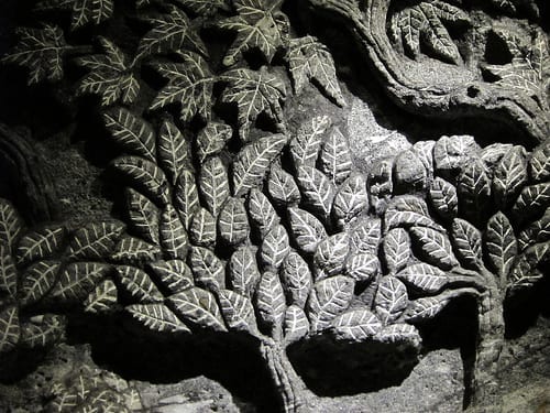 Carving of trees in the Salt Mines of Zipaquirá