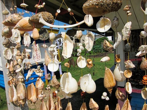 Shell Wind Chimes for Sale in Cabo Polonio, Uruguay 