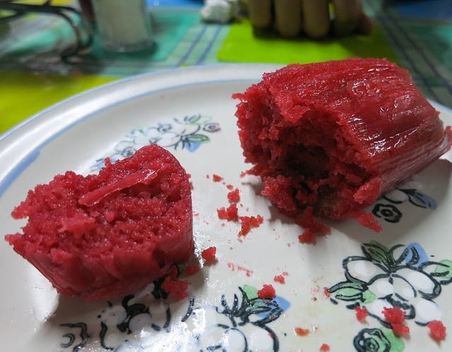 A Strawberry Flavored Tamale We Tried on Vallarta Eats - A Food Tour in Puerto Vallarta