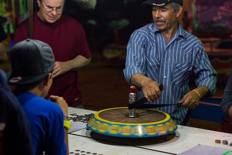 Playing Roulette at Sayulita Days Carnival