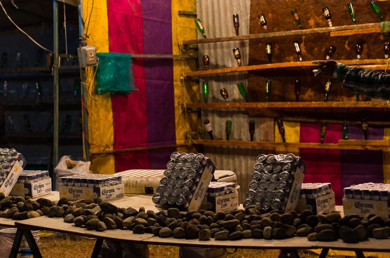Break the Beer Bottles with a Rock to Win a Prize at Sayulita Days
