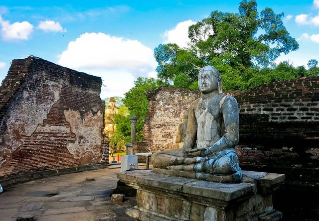 A Buddha Statue at Polonnaruwa in Sri Lanka