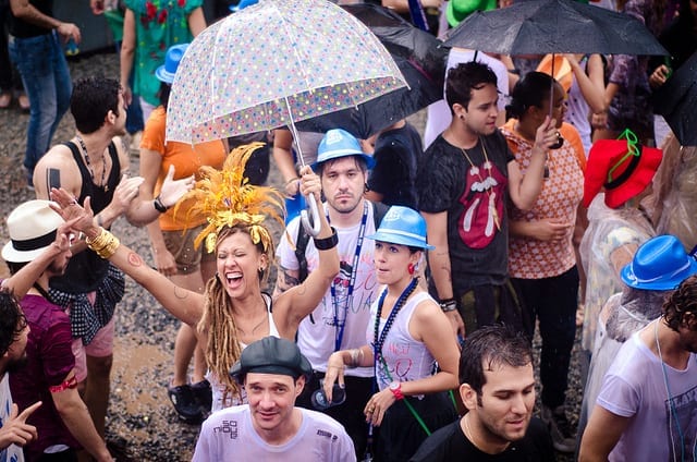 Partiers in the Streets of Brazil - Carnaval in Brazil