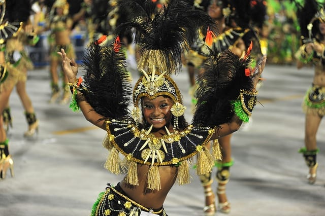 A dancer at Carnaval in Brazil