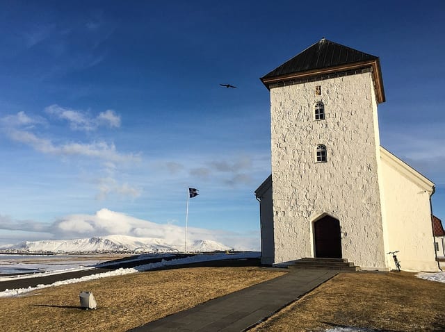 The Church in Front of the President's House in Iceland - IcelandAir and Their Buddy Program