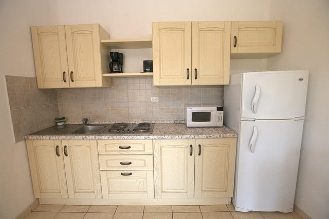A Kitchen in An Apartment Rental in the Caribbean - How to Travel the Caribbean on a Budget