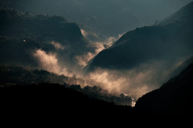 Fog Rising from the Mountains - Driving in Bosnia