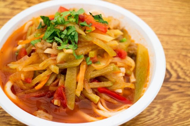 Some sort of soup, Lagman I believe? - The Foods of Kyrgyzstan 