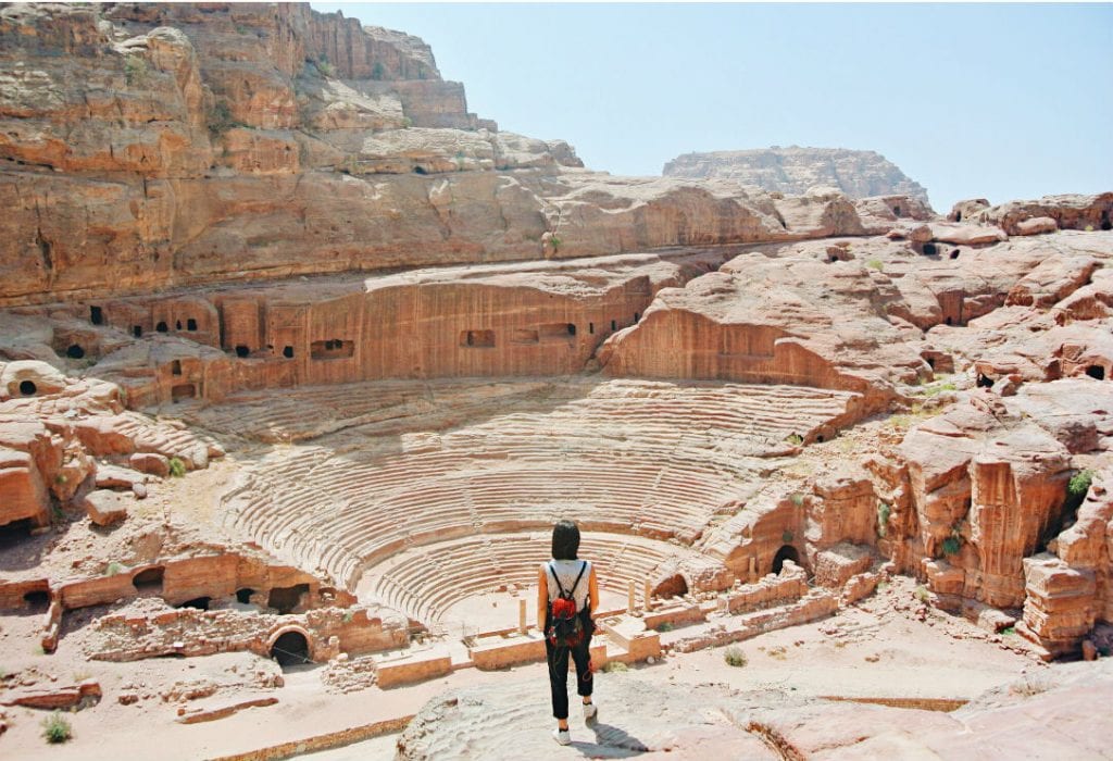 An Ancient Rock Cut Amphitheater in Jordan - Positive Experiences in Muslim Countries
