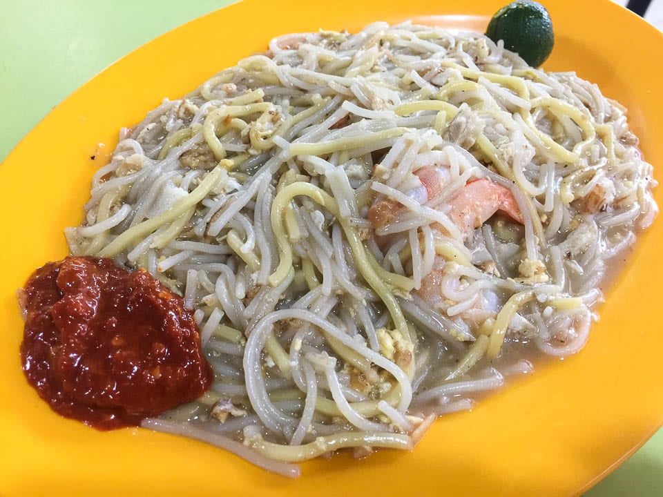 Don't Miss Out on Fried Hokkien Mee, one of the Hawker foods in Singapore
