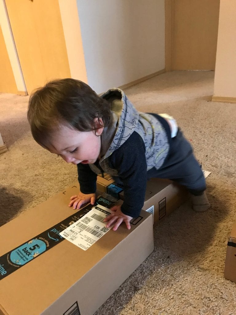 Marcella receiving some Amazon packages - Preparing to Move Abroad 